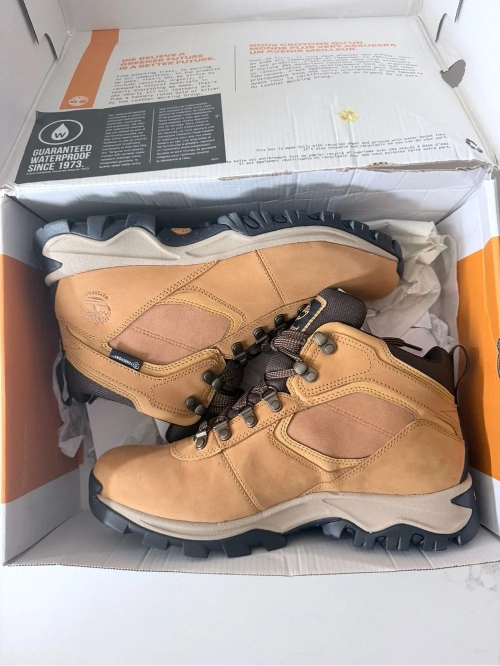 Timberland Men's Wheat/Tan Outdoor Waterproof Hiking Boots